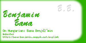 benjamin bana business card